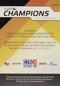 Ondřej Pavelec 2017/18 MK Last Champions