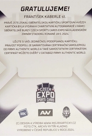 František Kaberle st. 2024 MK EXPO Kladno podpisová kartička