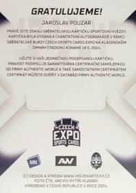 Jaroslav Pouzar 2024 MK EXPO Kladno podpisová kartička