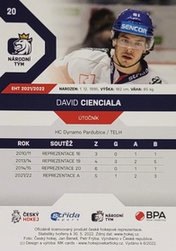 David Cienciala 2021/22 MK PROMO Rookie Card