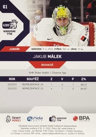 Jakub Málek 2021/22 MK PROMO U20