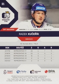 Radek Kučeřík 2021/22 MK PROMO Rookie Card
