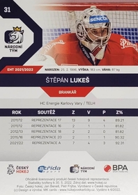 Štepán Lukeš 2021/22 MK PROMO Rookie Card