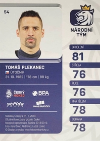 Tomáš Plekanec 2018/19 MK Paraler GOLD PROMO