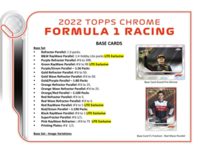 2022 TOPPS CHROME FORMULA 1 HOBBY LITE